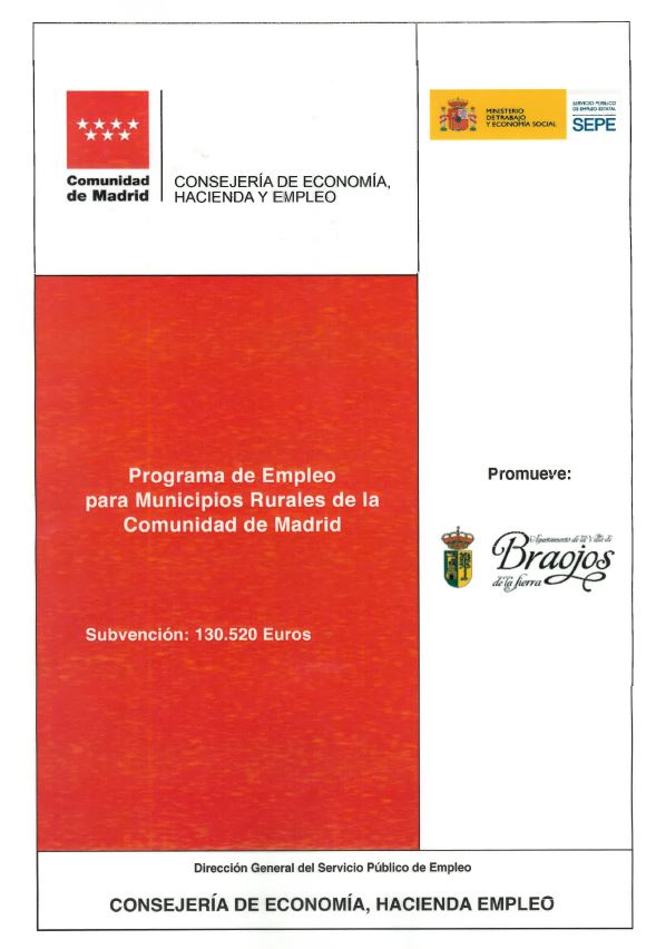 Programa Empleo Municipios Rurales Comunidad Madrid 2023